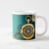 Steampunk Jewelry Watch on a Green Background Grote Koffiekop (Rechts)