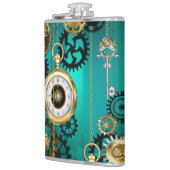 Steampunk Jewelry Watch on a Green Background Heupfles (Links)