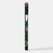 Steampunk Jewelry Watch on a Green Background iPhone Hoesje (Rechterkant)