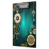 Steampunk Jewelry Watch on a Green Background Klembord (Links)