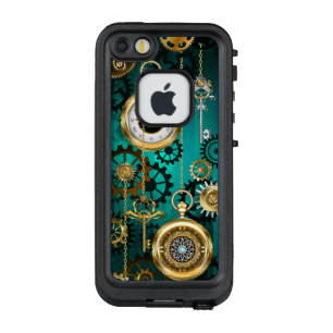 Steampunk Jewelry Watch on a Green Background LifeProof FRÄ’ iPhone SE/5/5s Hoesje