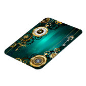 Steampunk Jewelry Watch on a Green Background Magneet (Linkerzijde)