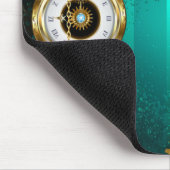 Steampunk Jewelry Watch on a Green Background Muismat (Hoek)