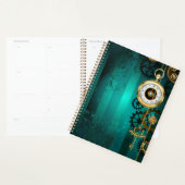 Steampunk Jewelry Watch on a Green Background Planner (Display)