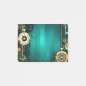 Steampunk Jewelry Watch on a Green Background Post-it® Notes (Voorkant)