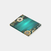 Steampunk Jewelry Watch on a Green Background Post-it® Notes (Schuin)
