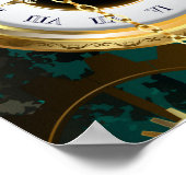 Steampunk Jewelry Watch on a Green Background Poster (Hoek)