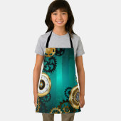 Steampunk Jewelry Watch on a Green Background Schort (Insitu)