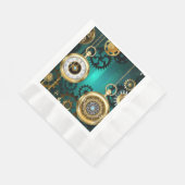 Steampunk Jewelry Watch on a Green Background Servet (Hoek)