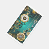 Steampunk Jewelry Watch on a Green Background Servet (Hoek)