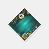 Steampunk Jewelry Watch on a Green Background Servet (Hoek)