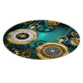 Steampunk Jewelry Watch on a Green Background Snijplank (Hoek)