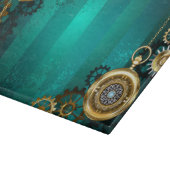 Steampunk Jewelry Watch on a Green Background Snijplank (Hoek)