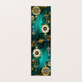 Steampunk Jewelry Watch on a Green Background Visitekaartje (Buitenkant ongevouwen)