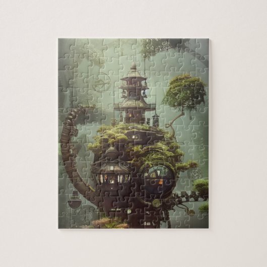 Steampunk Jungle Woning Legpuzzel (Verticaal)