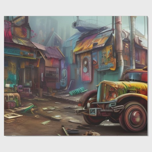 Steampunk Junk Yard Cadeaupapier (Vlak)