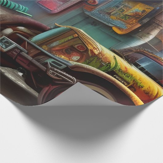 Steampunk Junk Yard Cadeaupapier (Hoek)