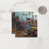 Steampunk Junk Yard Notitiekaartje (Voorkant / Achterkant in situ)