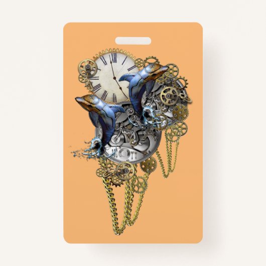 Steampunk-juwelen, tijddelige Baby-pak Badge (Voorkant)