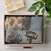 Steampunk kameel aangedreven decoupage tissuepapier (Geschenk)