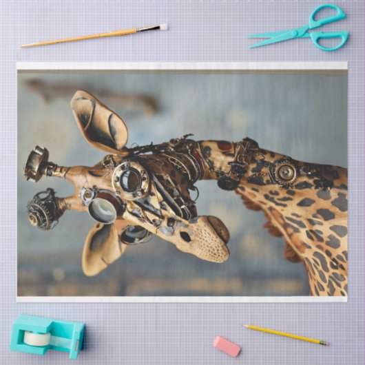 Steampunk kameel aangedreven decoupage tissuepapier (Craft)