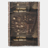 Steampunk kamer met oude klokken deken (Voorkant Verticaal)