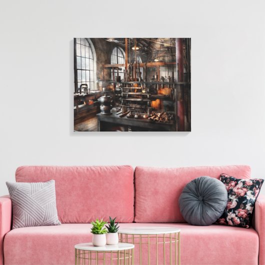 Steampunk - Kamer - Steampunk Studio Canvas Afdruk (Insitu (Woonkamer))