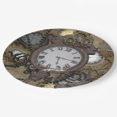 Steampunk kan je de grappige gekko zeeen papieren bordje (Gekanteld)