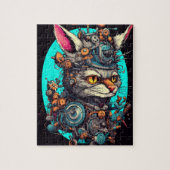 Steampunk Kat Aetherclockpunk Dier Legpuzzel (Verticaal)
