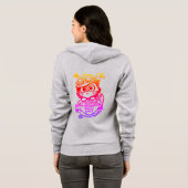 Steampunk Kat Anime Ritsitsvrouwtje Funny Hoodie (Achterkant volledig)