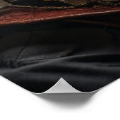 Steampunk Kat in Uniform Retro Poster (Hoek)