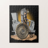 Steampunk kat jigsawpuzzel legpuzzel (Verticaal)