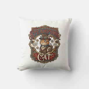 Steampunk Kat Kat Steampunk Antiek Kussen