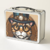 Steampunk kat lunchbox (Achterkant)