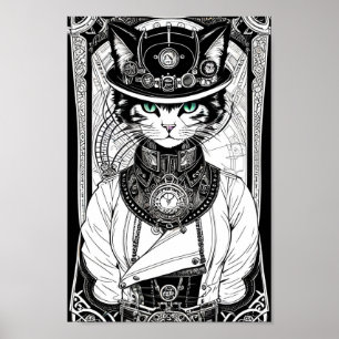 Steampunk kat poster