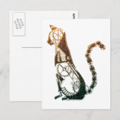 Steampunk katten briefkaarten (Voorkant / Achterkant)