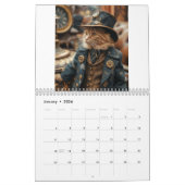 Steampunk katten en honden AI Kalender (Jan 2026)