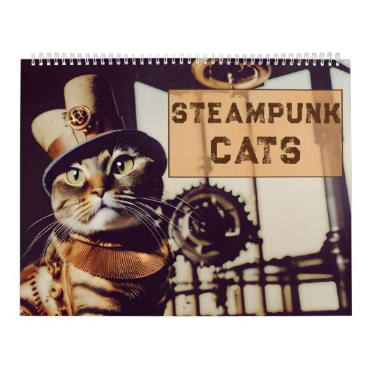 Steampunk Katten Retro Futuristic Felines Victoria Kalender (Hoes)