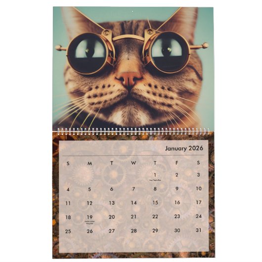 Steampunk Katten Retro Futuristic Felines Victoria Kalender (Jan 2026)