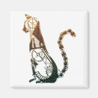 Steampunk kattenmagneet magneet