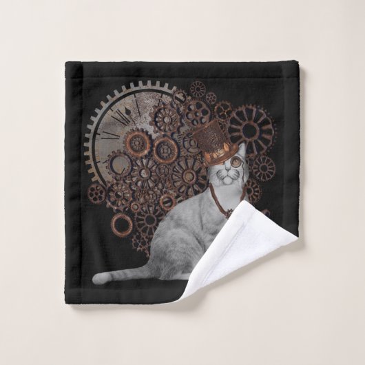 steampunk Katze Bad Handdoek (Wasdoekje)