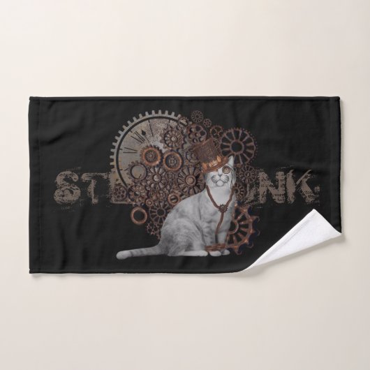 steampunk Katze   Bad Handdoek (Handdoek)
