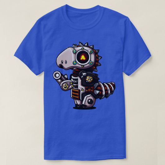 Steampunk Kawaii Dragon Robot 2 T-shirt (Design voorkant)