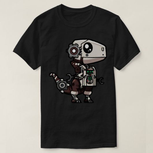 Steampunk Kawaii Dragon Robot T-shirt (Design voorkant)