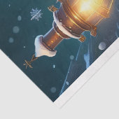 Steampunk Kerst. Kerstman met metalen tandwielen Tissuepapier (Detail)