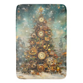 Steampunk kerstboom badmat (Voorkant Verticaal)