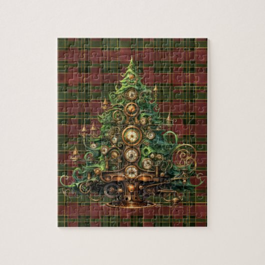 Steampunk Kerstboom puzzel (Verticaal)