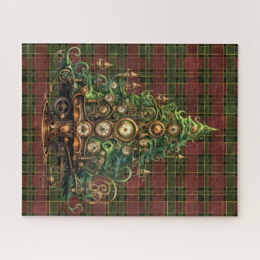 Steampunk Kerstboom puzzel Legpuzzel (Horizontaal)