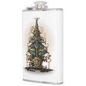 Steampunk Kerstboom Retro Style Heupfles (Links)
