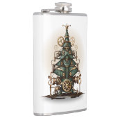 Steampunk Kerstboom Retro Style Heupfles (Rechts)